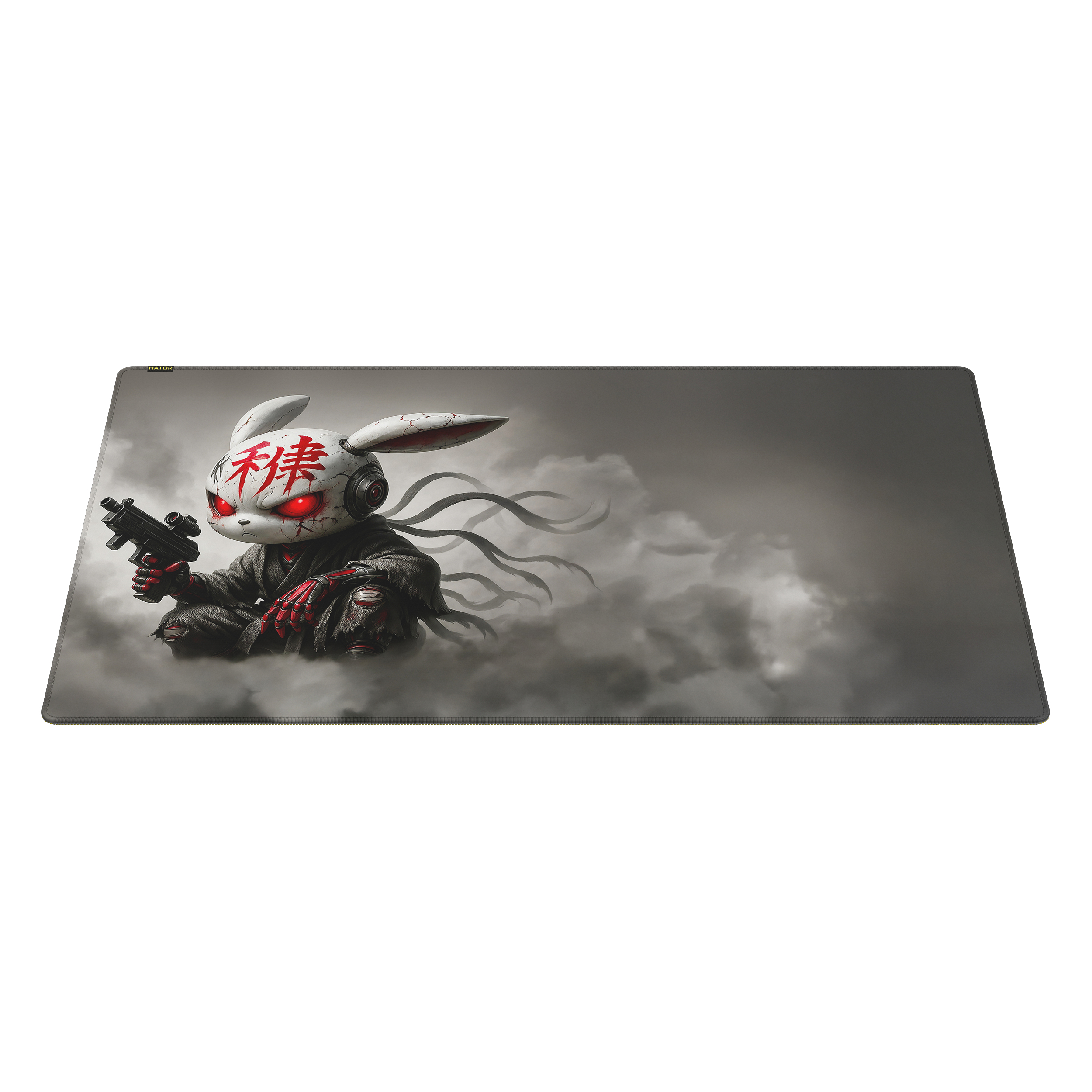 HATOR Tonn EVO 3XL Angry bunny, size: 1000 x 550 x 3mm, Hybrid surface, anti-slip natural rubber base, stitched edge, gaming mouse pad - (HTP-051)