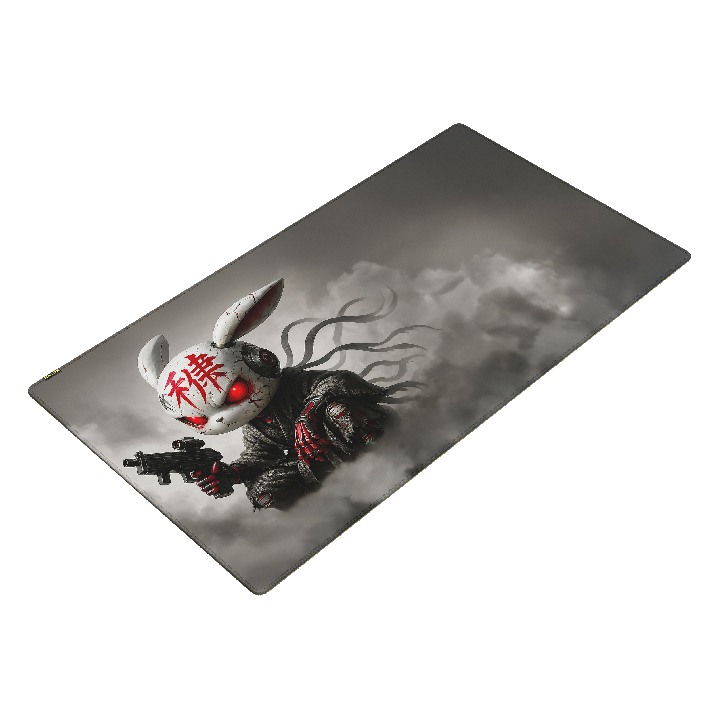 HATOR Tonn EVO 3XL Angry bunny, size: 1000 x 550 x 3mm, Hybrid surface, anti-slip natural rubber base, stitched edge, gaming mouse pad - (HTP-051)