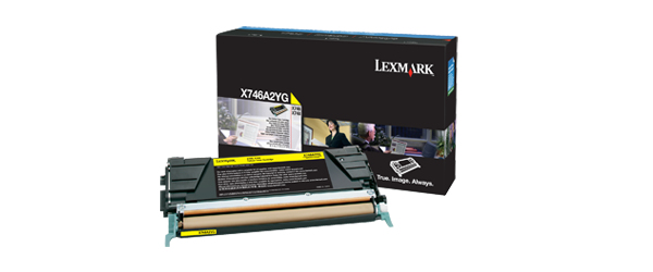 Lexmark x746, x748 7k tonercartridge geel