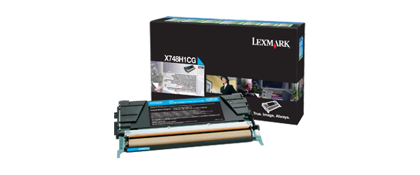 Lexmark x748 10k tonercartridge cyaan with returnprogram