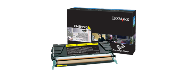Lexmark x748 10k tonercartridge geel