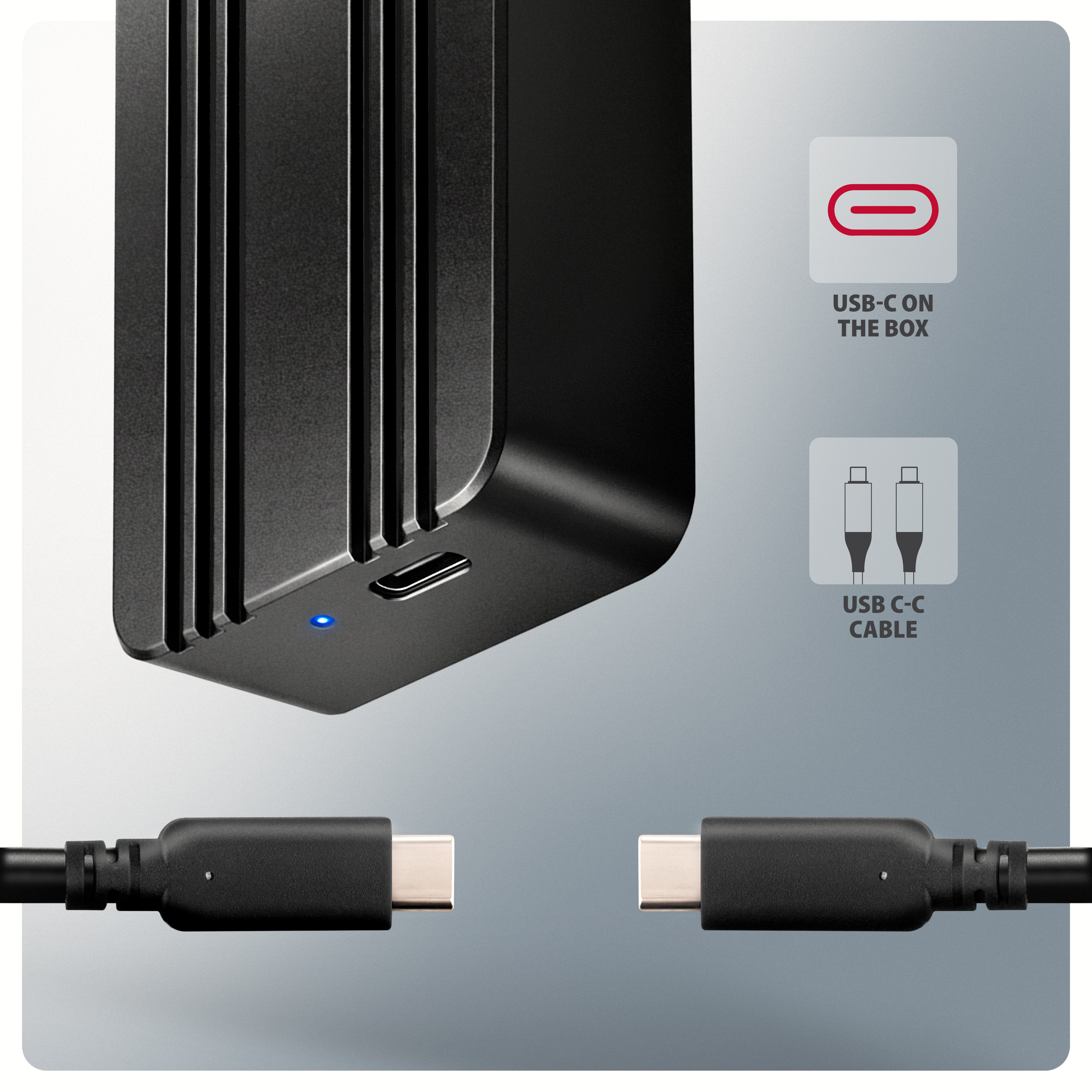 AXAGON EEM2-40G USB-C 40Gbps M.2 NVMe SSD Enclosure, ARMORED Aluminum