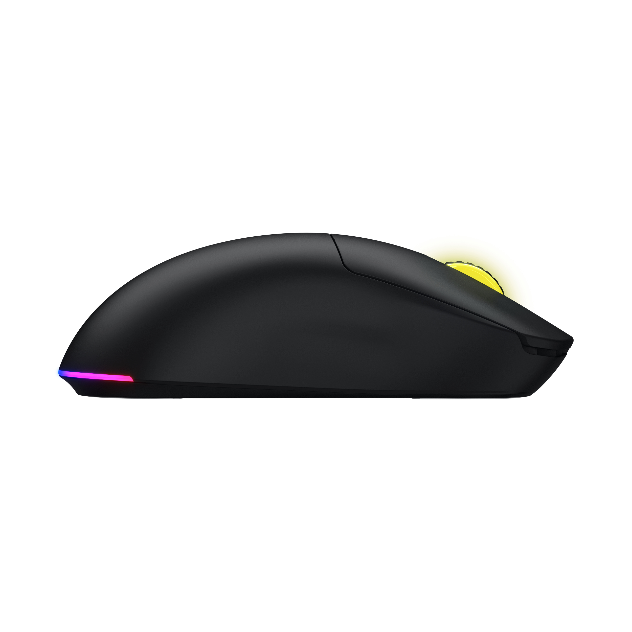 HATOR Quasar 3 ULTRA 8K+8K wireless, black edition, HATOR optical 100M switches, PixArt PAW3950, 30000dpi, anti-finger UV texture, 2.4GHz/Bluetooth/USB connection,600mAh,65g,125x64x40mm,100% PTFE & U-PE spots & glass feet, grips, fabric bag, RGB scroll&t