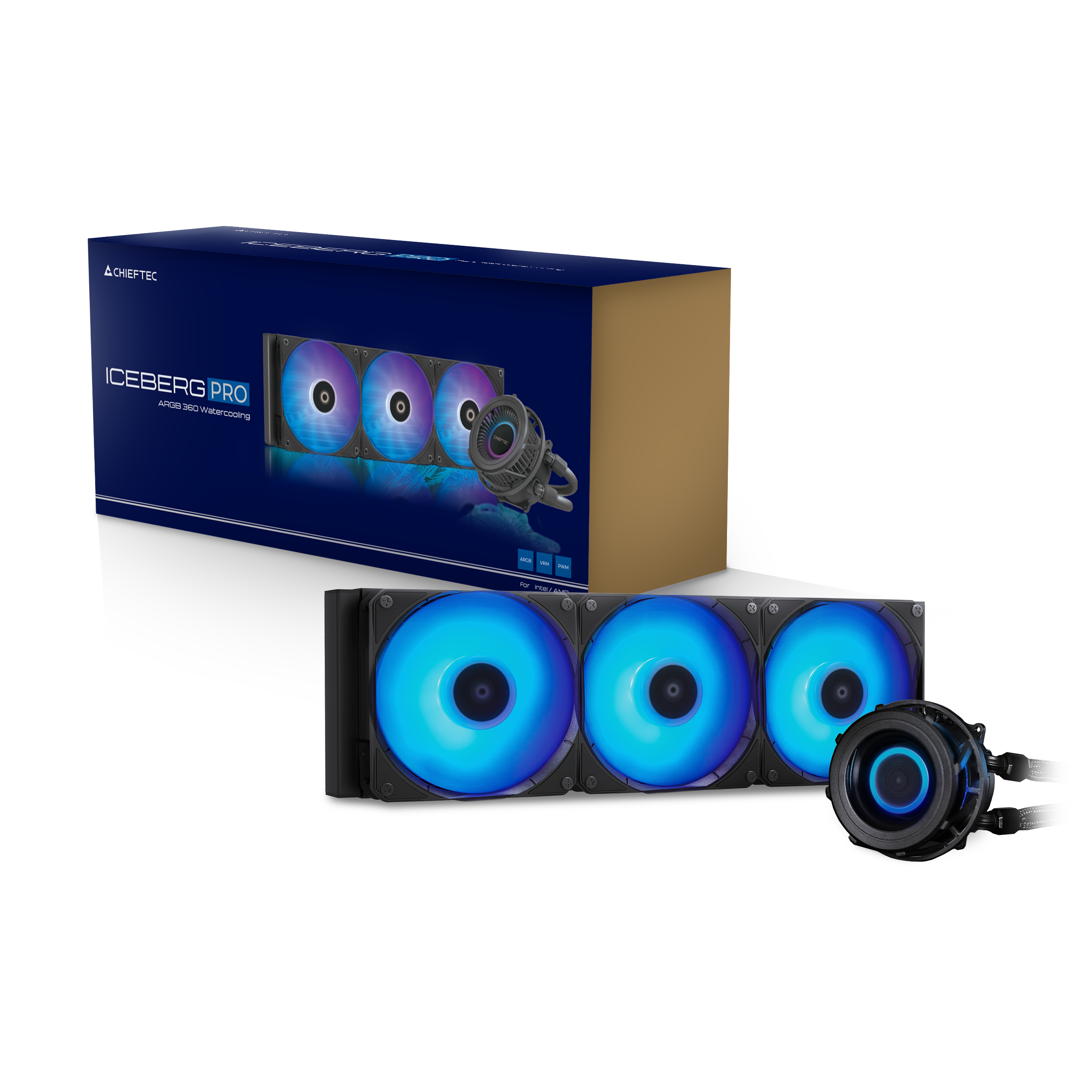 Chieftec ICEBERG PRO // 360 AIO water cooling RGB with VRM fan