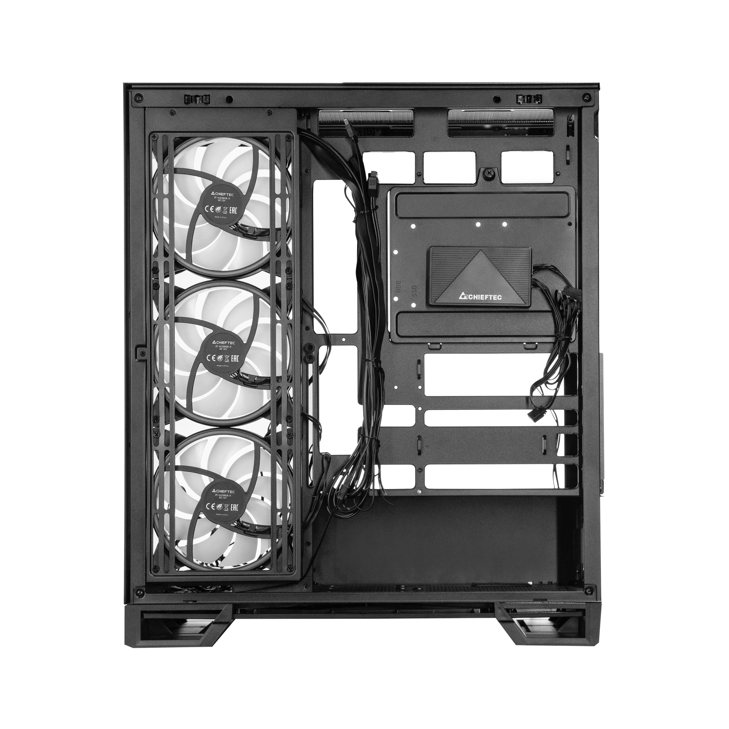 Chieftec Vista Max // Chieftec Vista Max // ATX mid Tower, T Glass side-door & front panel, 4x 14cm ARGB fan + HDD cage included