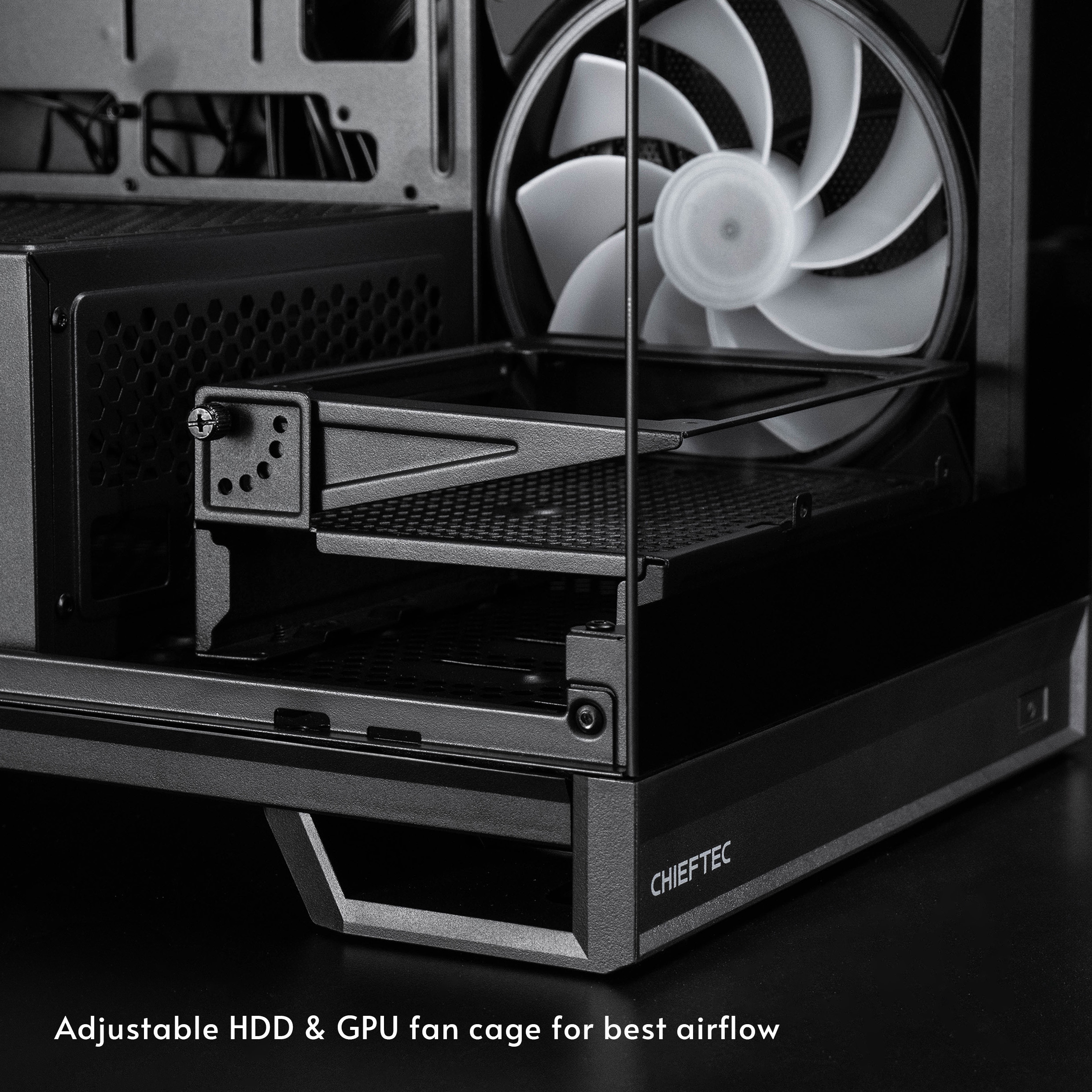 Chieftec Vista Max // Chieftec Vista Max // ATX mid Tower, T Glass side-door & front panel, 4x 14cm ARGB fan + HDD cage included