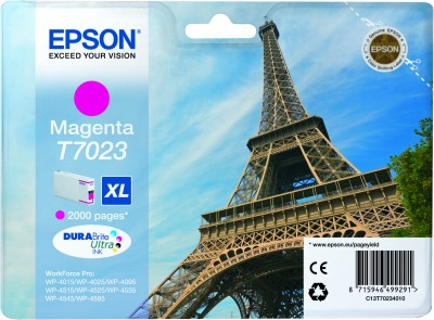 Epson wp4000/4500 inktcartridge magenta high capacity 2.000 pagina s 1-pack blister zonder alarm