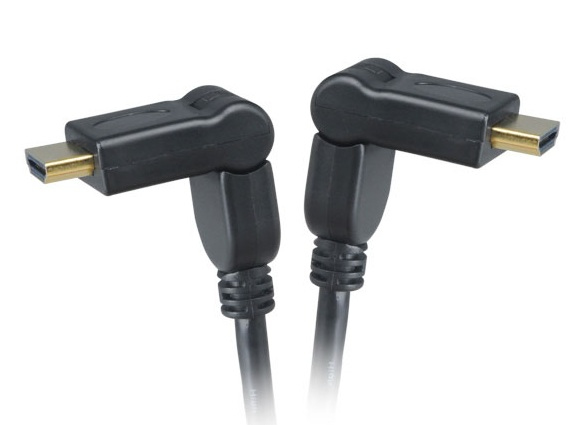 Akasa Premium Swivel Head HDMI Cable with gold plated connectors with 3D, Ethernet & 4K x 2K resolution support, *HDMIM