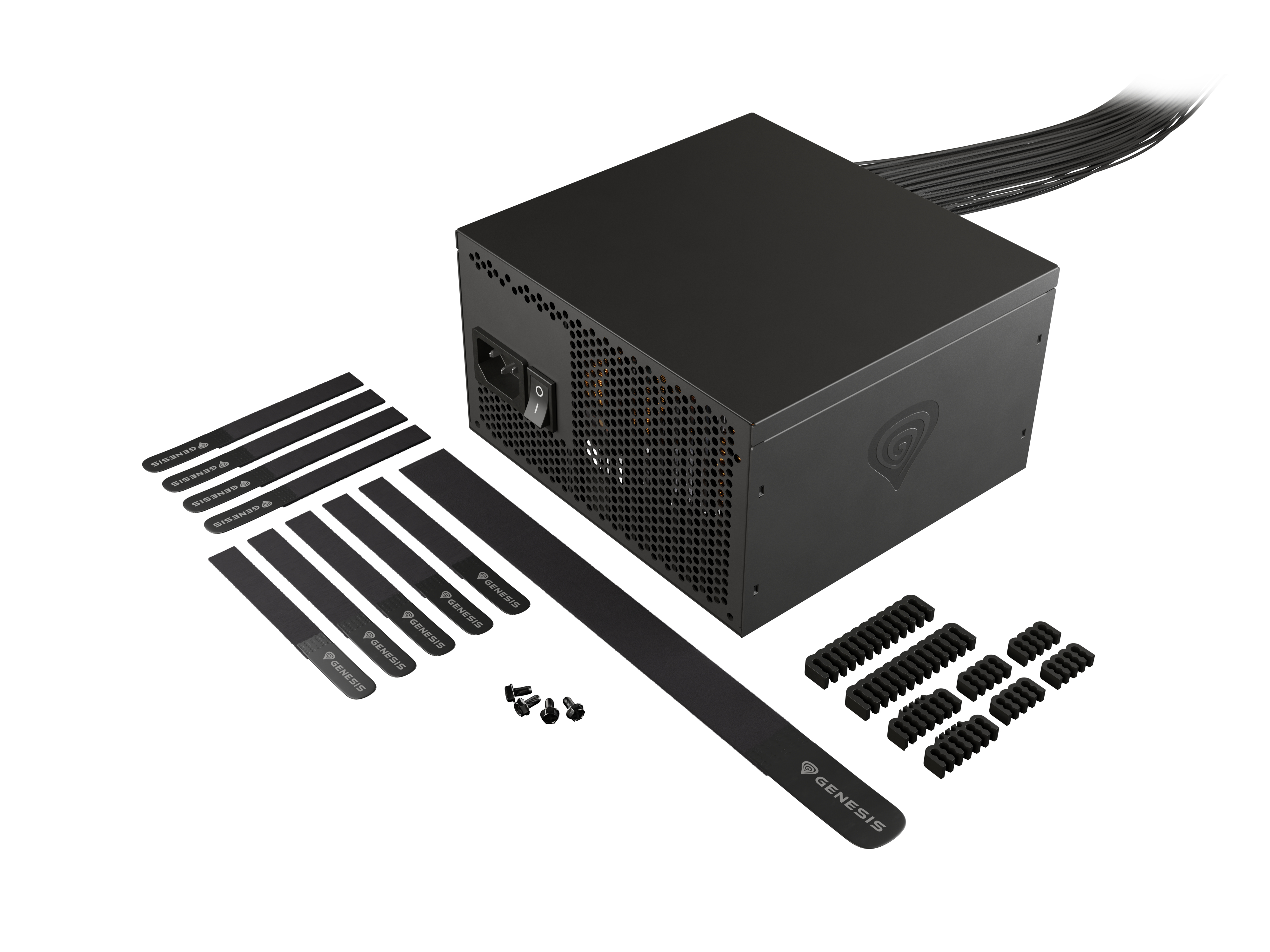 Genesis Nihon ATX 3.1 voeding 650W, 80 PLUS Bronze, niet-modulair, zwarte behuizing, 120mm ventilator