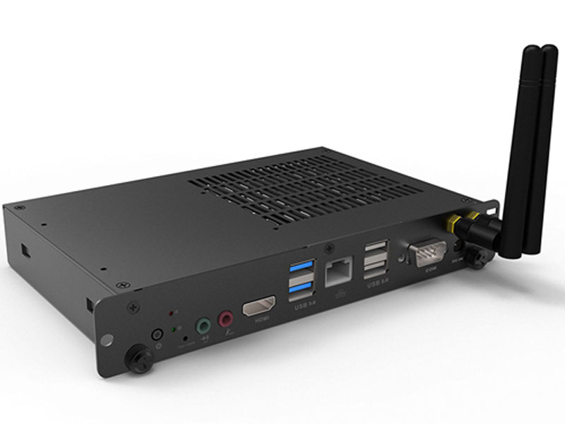 Giada MiniPC barebone P211, Intel OPS - for Digital Signage, Celeron 3205U, HD Graphics, 1x SO-DIMM DDR3L, 1x SATA III, 1x mSATA, OPS JAE (USB 3.0, 2x USB 2.0, HDMI, Com, Audio), 2x USB 3.0, 2x USB 2.0, HDMI, LAN, audio, spdif out, 200x119x30mm