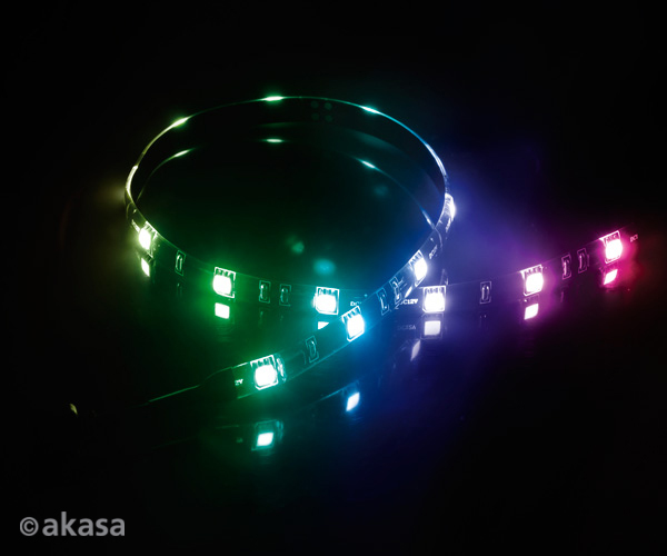 Akasa VegasMB secure 10 pc Magnetic LED strip light, 50cm, RGB