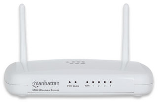 Manhattan Wireless 300N 4-Port Router 300 Mbps, MIMO, QoS, 4-Port 10/100