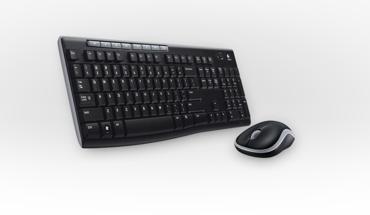 Logitech wireless combo mk270 us, keyboard and mouse set - 2.4 ghz - us international