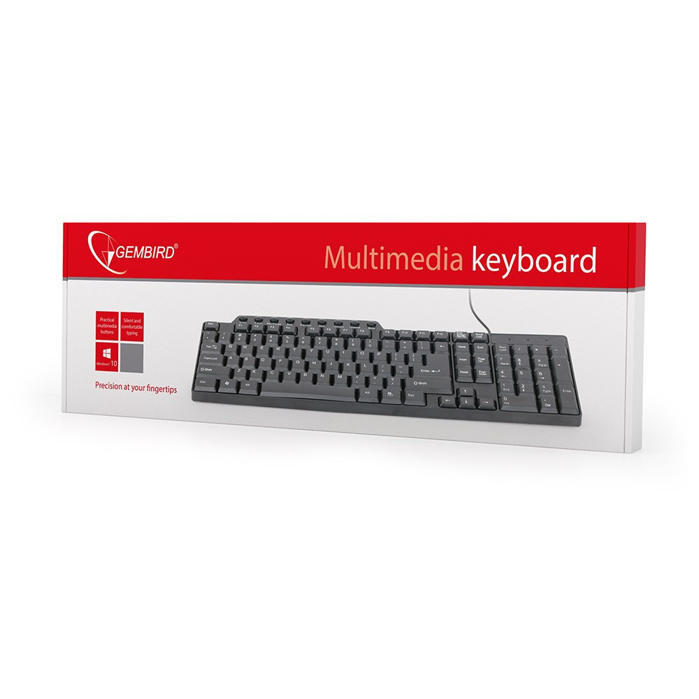 Gembird Multimedia USB toetsenbord, zwart