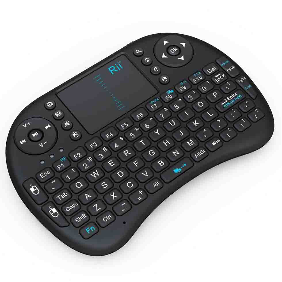 Rii i8 Mini Wireless keyboard (2.4G) for Windows, Mac, Linux and Android. Inc. touchpad. USB Dongle, Li-Ion Battery