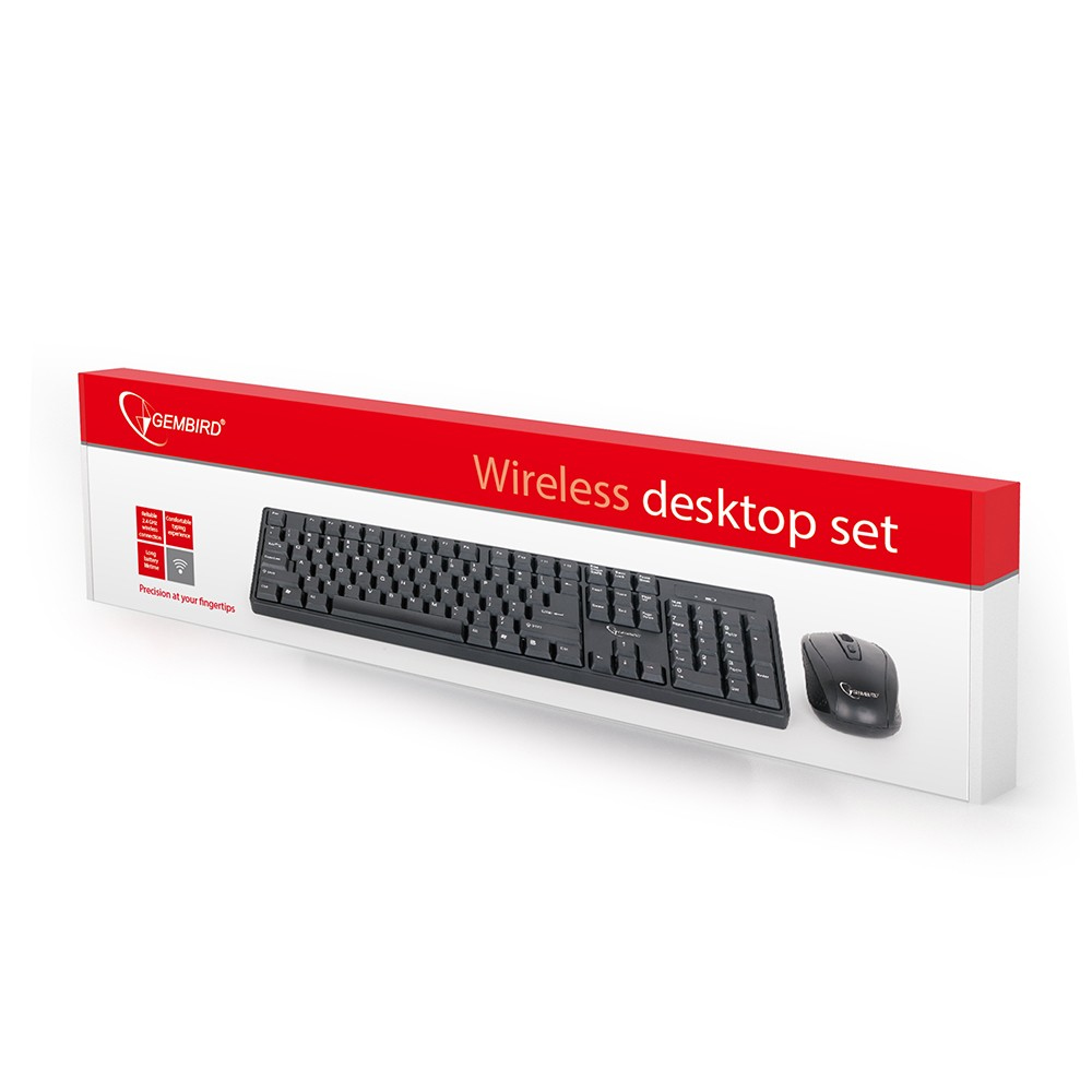 Gembird Draadloze desktop set, long battery life
