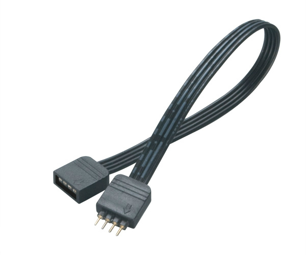 Akasa VegasM LED Strip Light extension cable, 20 cm cable with 4 pin RGB male to female connectors