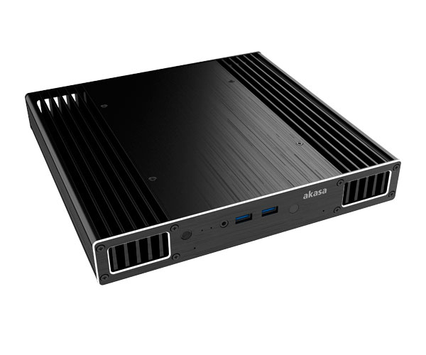 Akasa Plato X7 chassis, low profile Fanless case for 7th Gen Intel NUC, support 2.5 HDD/SSD, 38.5 mm high