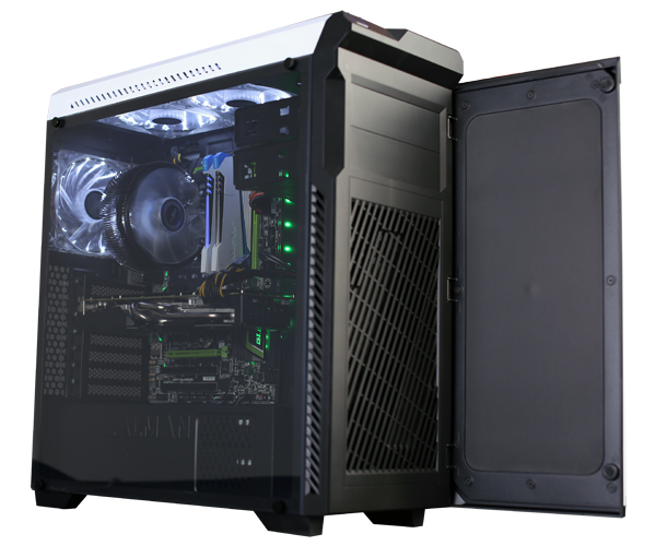 Zalman Z9 NEO PLUS WHITE, ATX Mid Tower PC Case, Full Acryl side panel, 5 Fans installed (15 dot White LED 3 Fan, 2 standard fans installed)