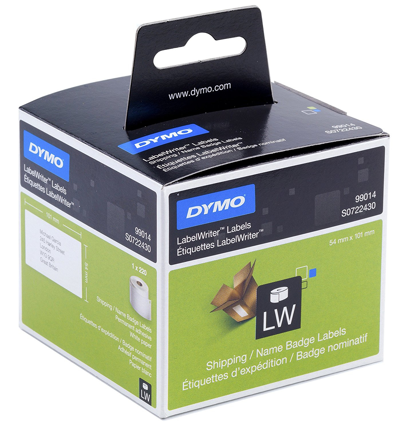 Dymo labels tbv labelwriter shipping/badge 54X101mm (1x220)