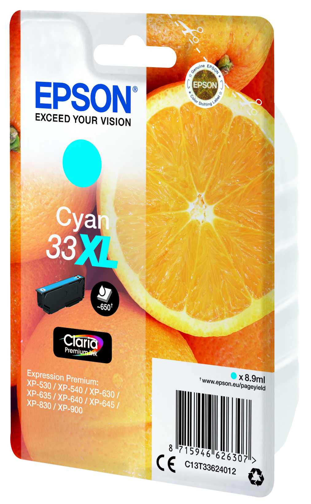 Epson T3362XL Cyaan 8,9ml (Origineel)
