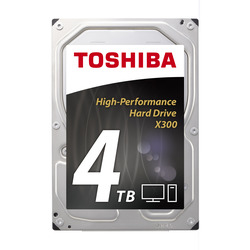 Toshiba X300 3.5 SATA6GBS HDD, 4 TB, 7200 rpm, 128 MB Cache