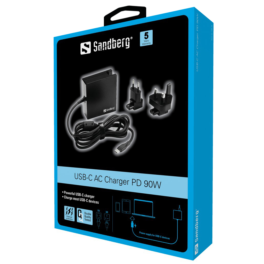 Sandberg USB-C PD AC-Charger 90W EU+UK