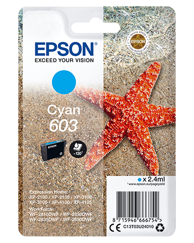 Epson 603 Inkt Cartridge - Cyaan
