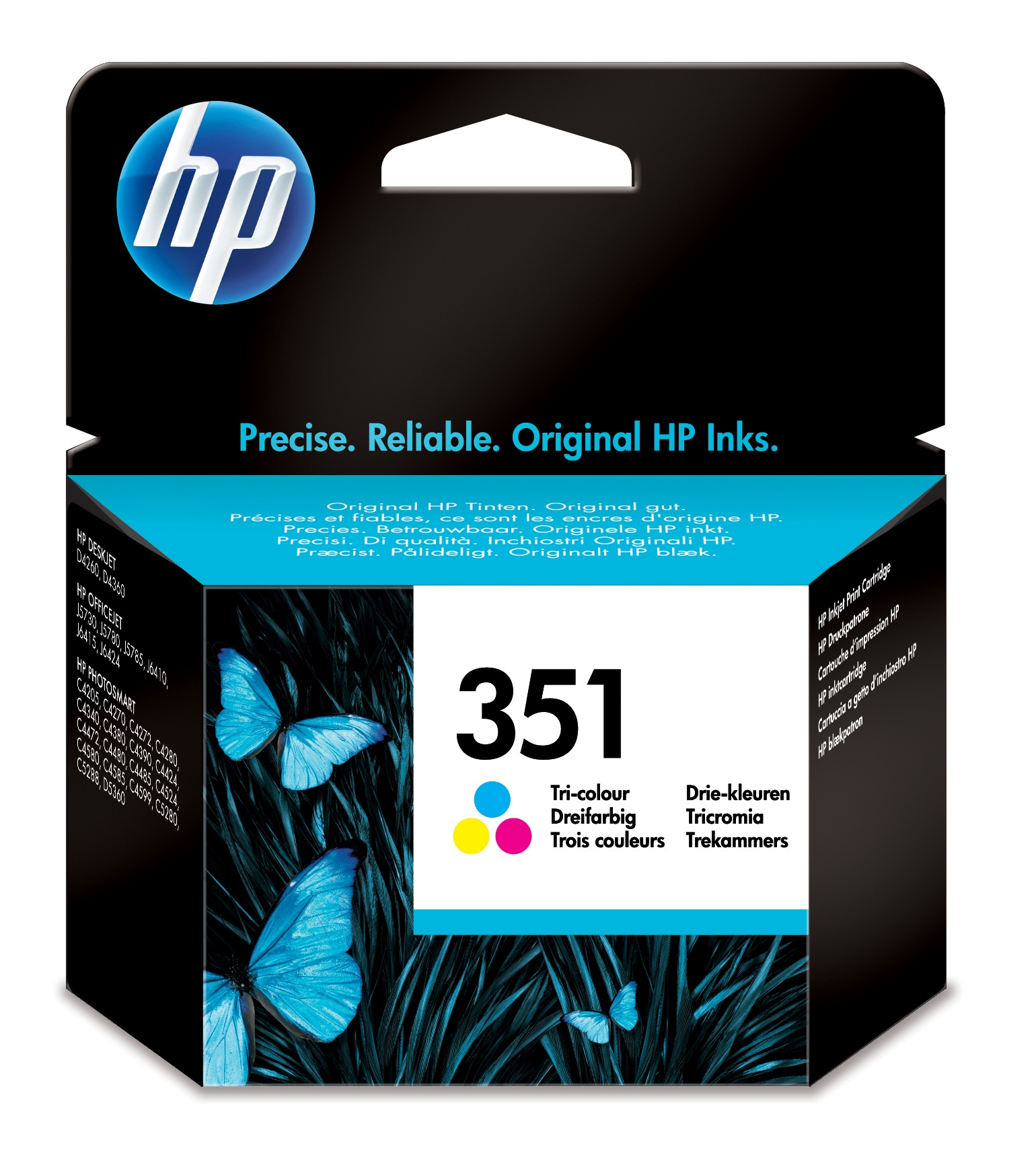 HP 351 inktcartridge drie kleuren low capacity 3.5ml 170 pagina s 1-pack