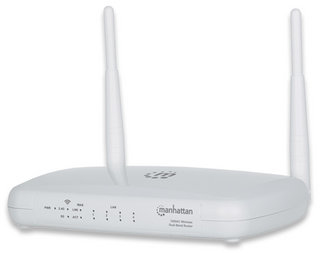 Manhattan 1200AC Wireless Dual-Band Router, 300 Mbps Wireless N (2.4 GHz) + 867 Mbps Wireless AC (5 GHz), 2T2R MIMO, QoS, 4-Port Gigabit LAN Switch