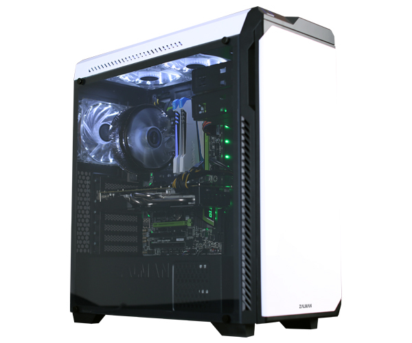 Zalman Z9 NEO PLUS WHITE, ATX Mid Tower PC Case, Full Acryl side panel, 5 Fans installed (15 dot White LED 3 Fan, 2 standard fans installed)