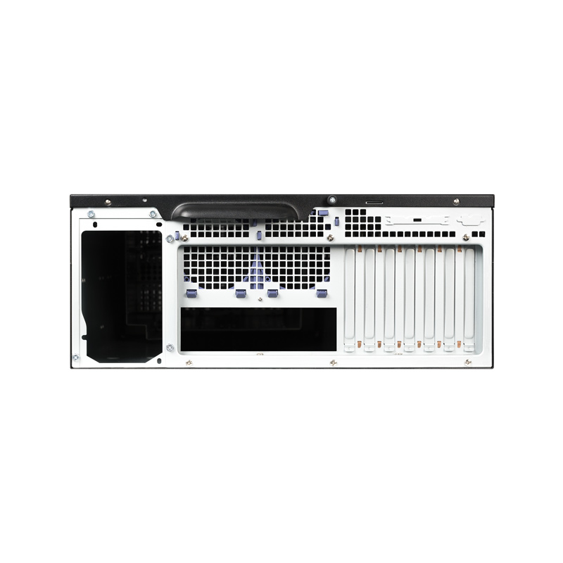Chieftec UNC-409S-B-OP u 4U rackmount serverbehuizing, SECC staal 1.2mm, 600x485x177,5mm, 16,20 kg, geschikt voor E-ATX/ATX/micro-ATX, 6*5.25 , 3*3.5 , 1x5.25 ultra slim ODD extern, 2*3.5 intern, zwart