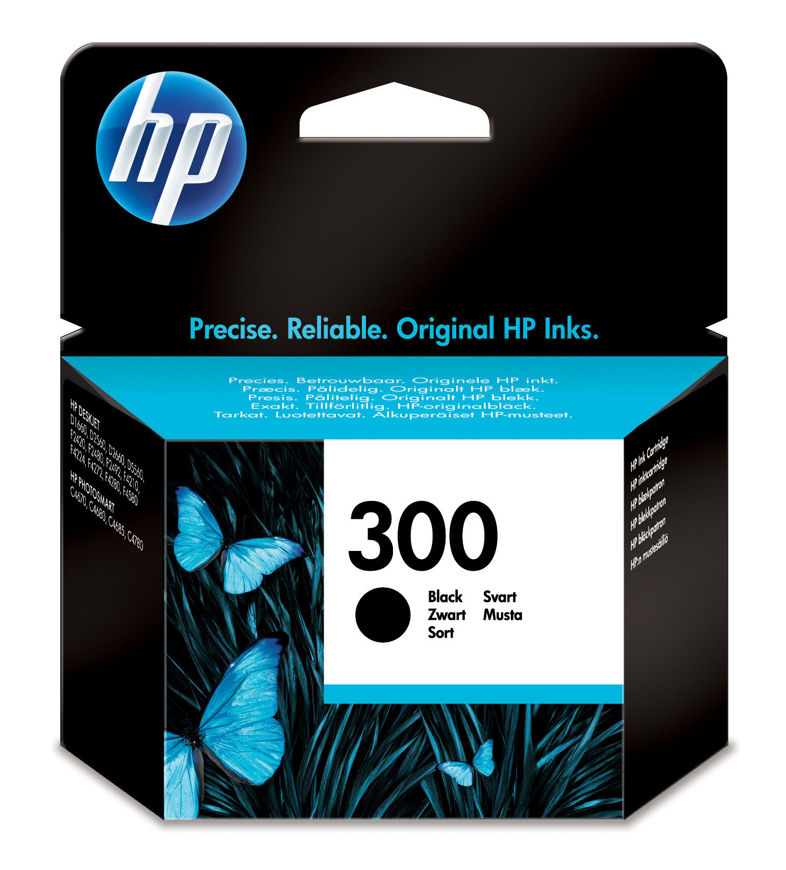 Opruiming: HP 300 zwart inktcartridge // verpakking beschadigd