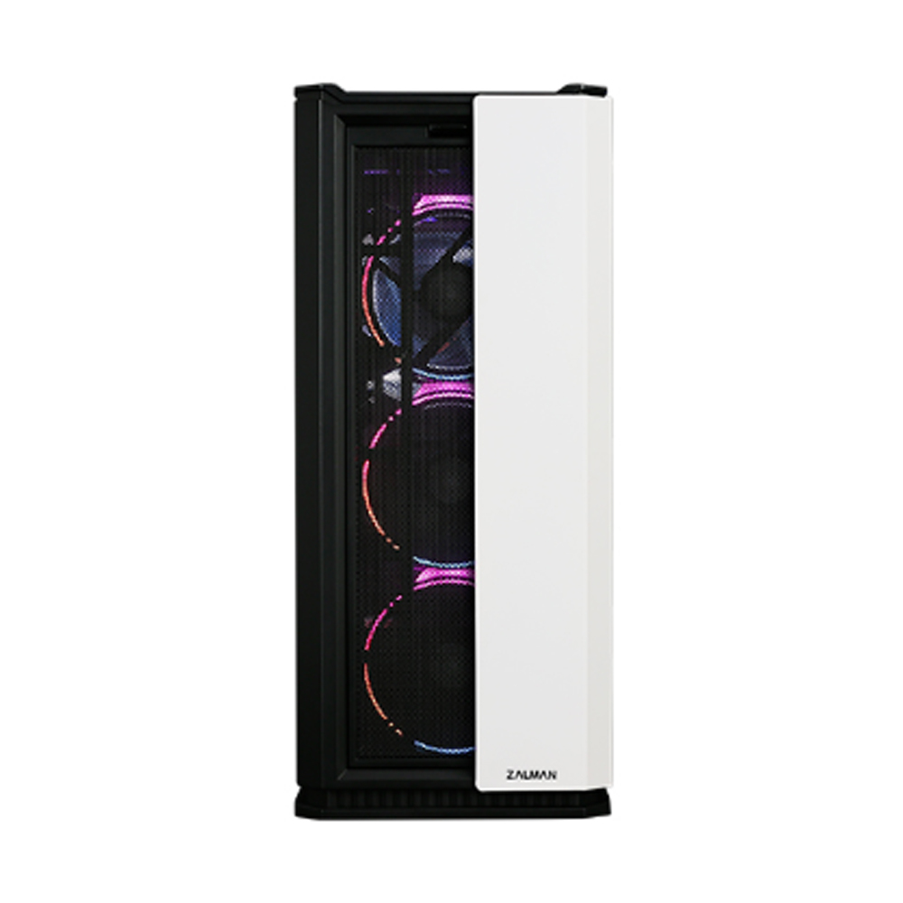 Zalman X3 WHITE, ATX Mid Tower PC Case / - Addressable 4 X 120mm RGB LED Fans / & Fan controller SYNC with M/B / - Addressable 2 X RGB LED Bars on Top / - Tempered Glass on the left side / - Sliding Dust filter on bottom, detachable filter at front