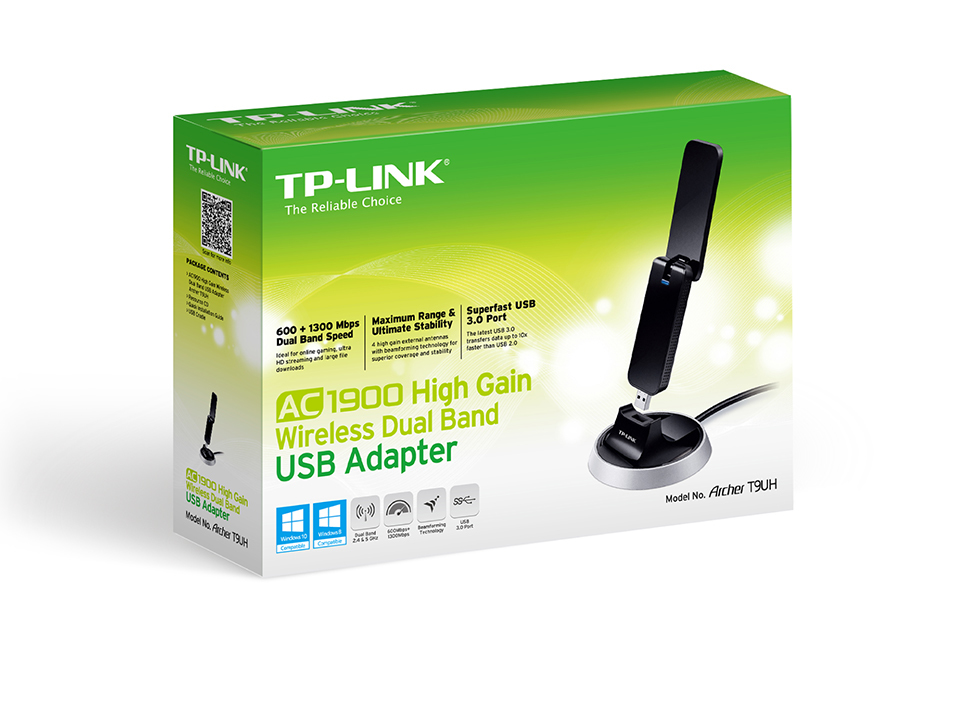 TP-LINK Archer T9UH - AC1900 High Gain Dual Band Wi-Fi USB Adapter