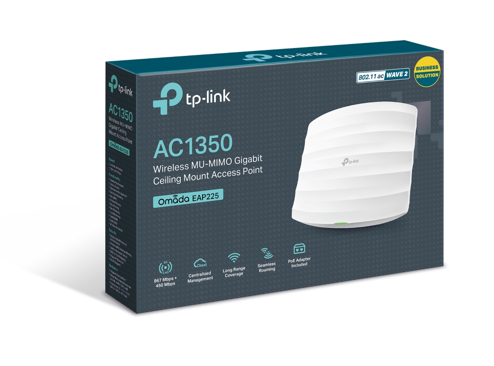 TP-Link EAP225 AccessPoint AC1350 / PoE / 2.4 + 5GHz