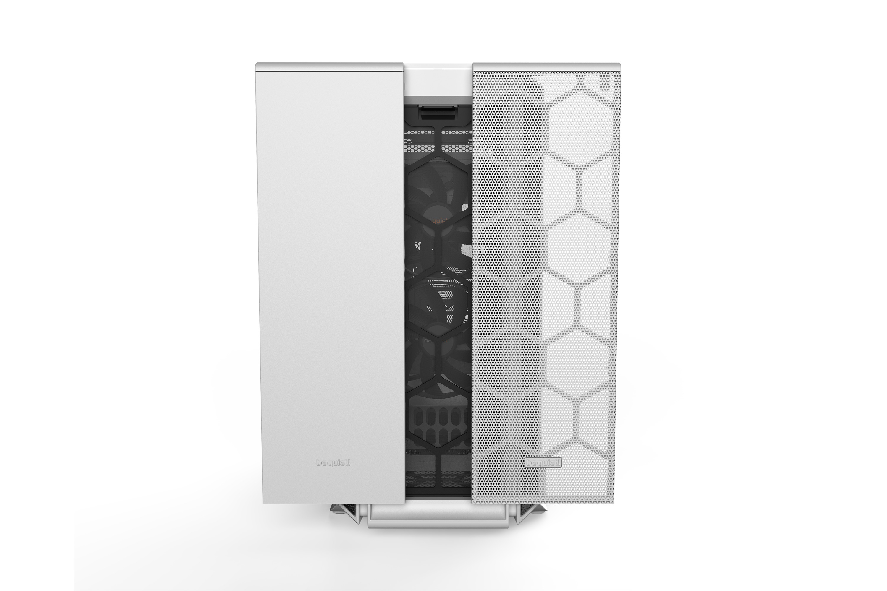 be quiet! Silent Base 802 White 539 x 281 x 553, IO-panel 2x USB 3.0, 1x USB 2.0, HD Audio, 5 (7) x 3,5, 11 (15) x 2,5, inc 2x Front / 1x Rear 140 mm Pure Wings 2, dual air channel cooling, 3-in-1 airintake sidepanel