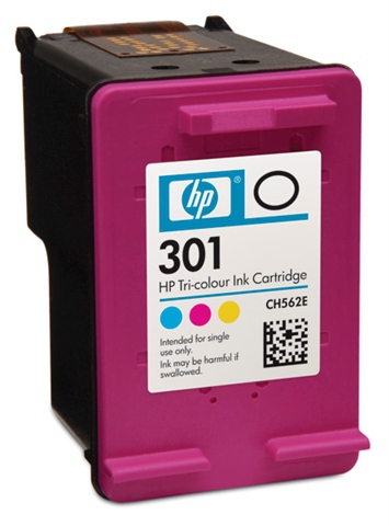 Hewlett packard 301 inktcartridge drie kleuren standard capacity 3ml 165 pagina s 1-pack