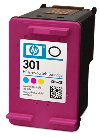 Hewlett packard 301 inktcartridge drie kleuren standard capacity 3ml 165 pagina s 1-pack