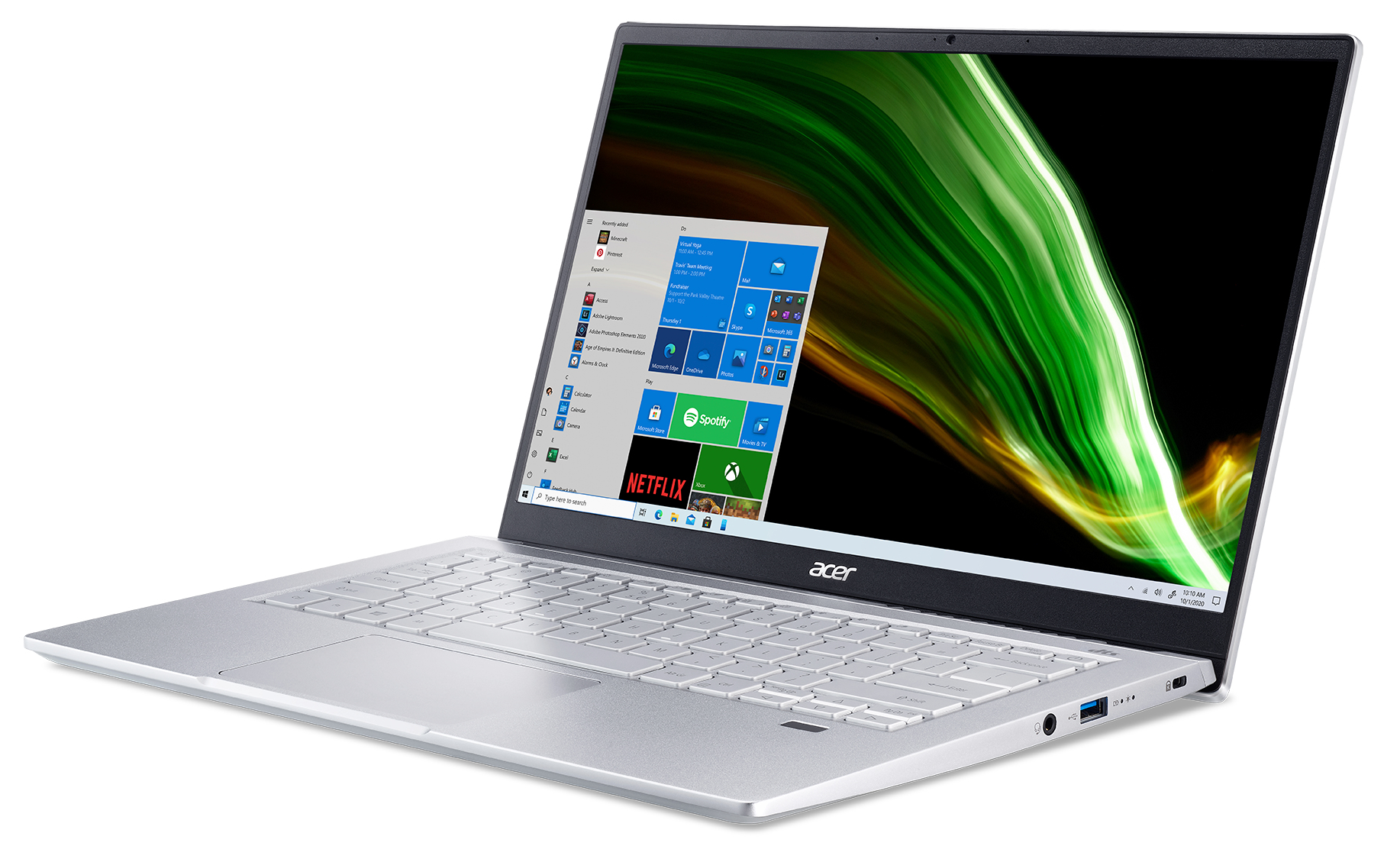 Acer Swift 3 SF314-511-754N - 14i FHD/i7-1165G7/16GB/512GBSSD/Iris Xe Graphics /No ODD/Fingerprint/Qwerty/Win10 Home/Silver