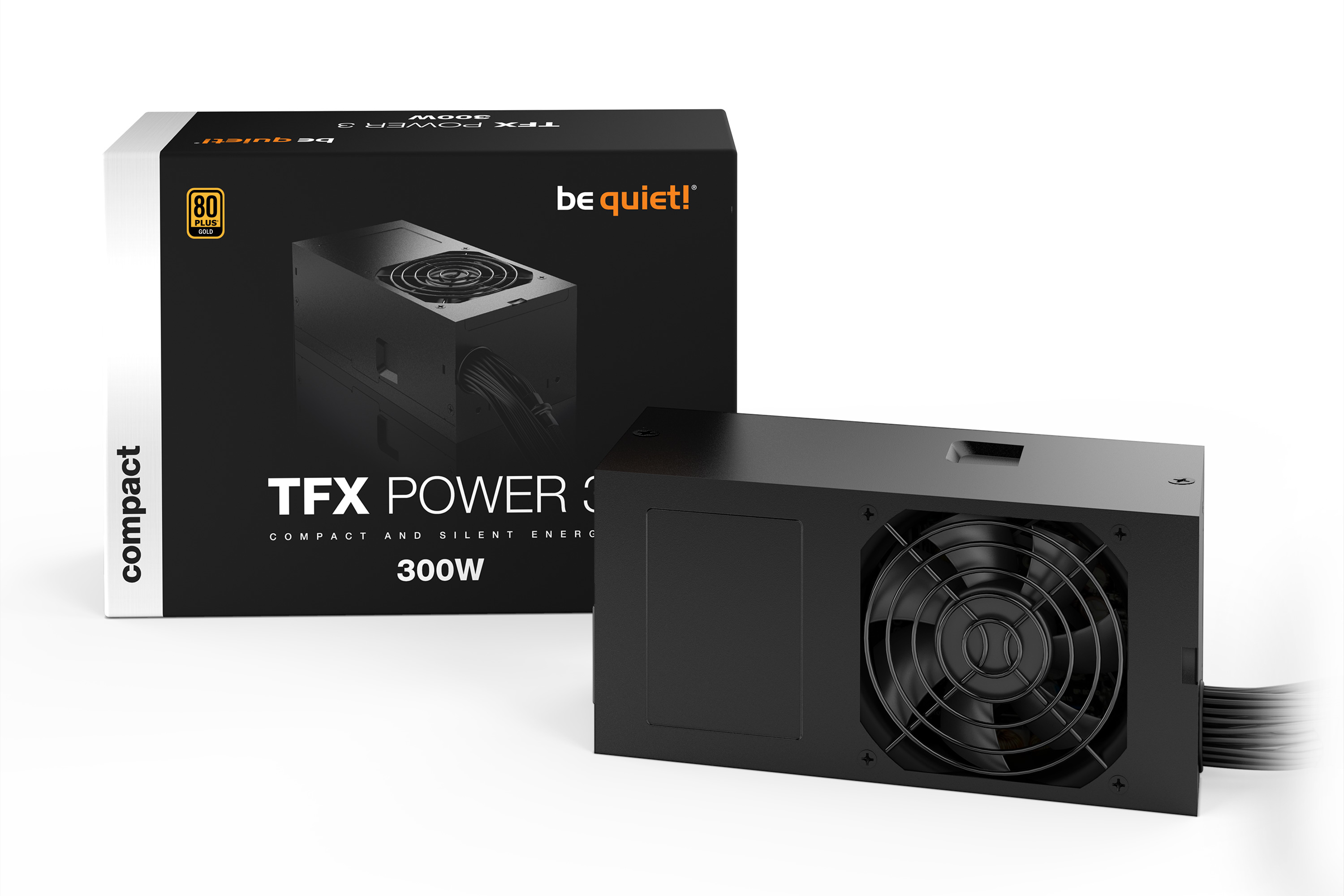 be quiet! TFX Power 3 300W, 80+ Gold, ErP, Energy Star 8 APFC, Sleeved, 2xPCI-Ex, 3xSATA, 2xPATA, 80 mm fan, Dual 12V Rails