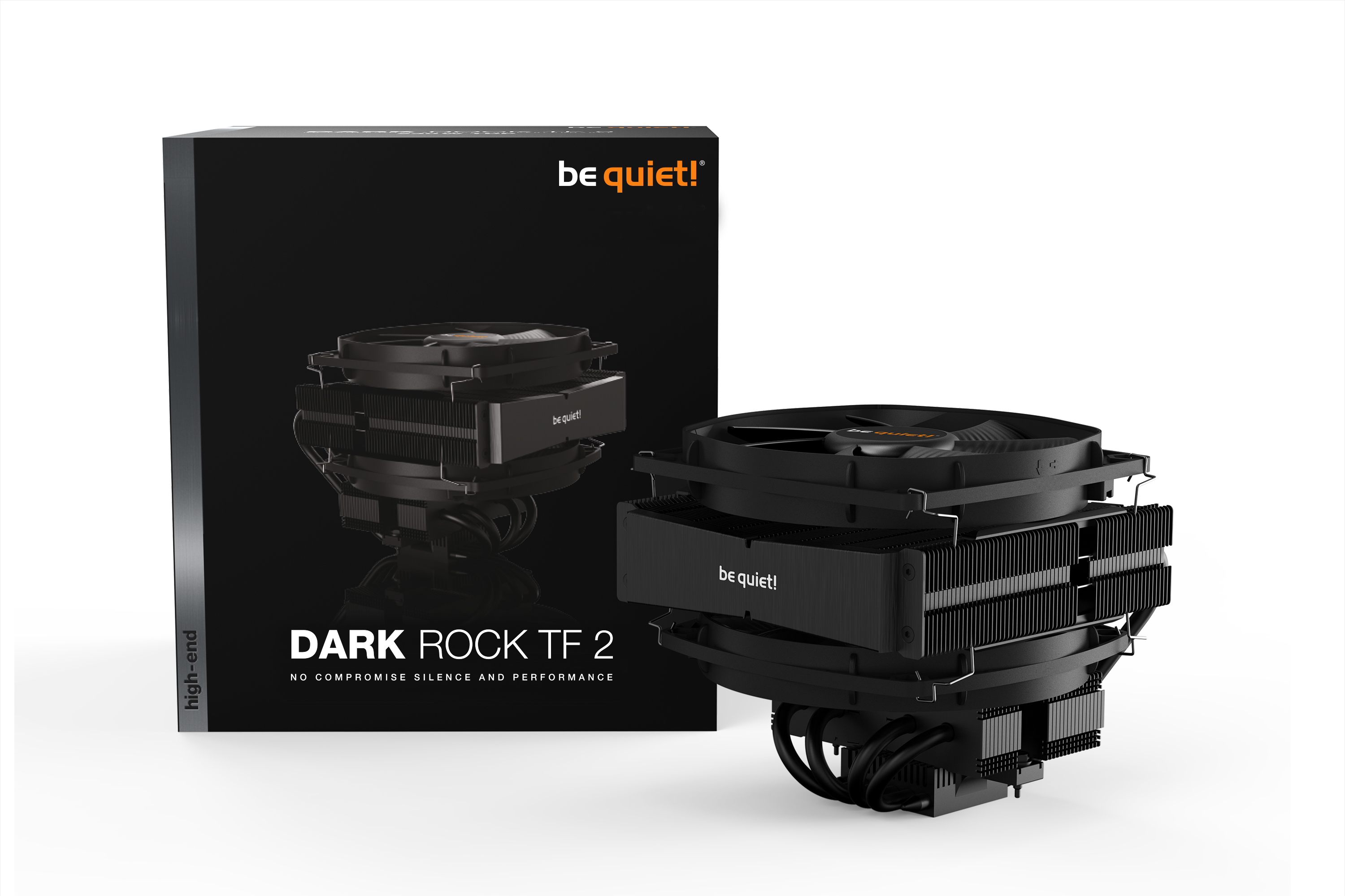 be quiet! Dark Rock TF 2 (TopFlow), 230 Watt TDP, sockets: AM5 / AM4 / 1700 / 1200 / 2066 / 1150 / 1151 / 1155 / 2011(-3) Square ILM, 2 x 135mm FAN Silent Wings 3