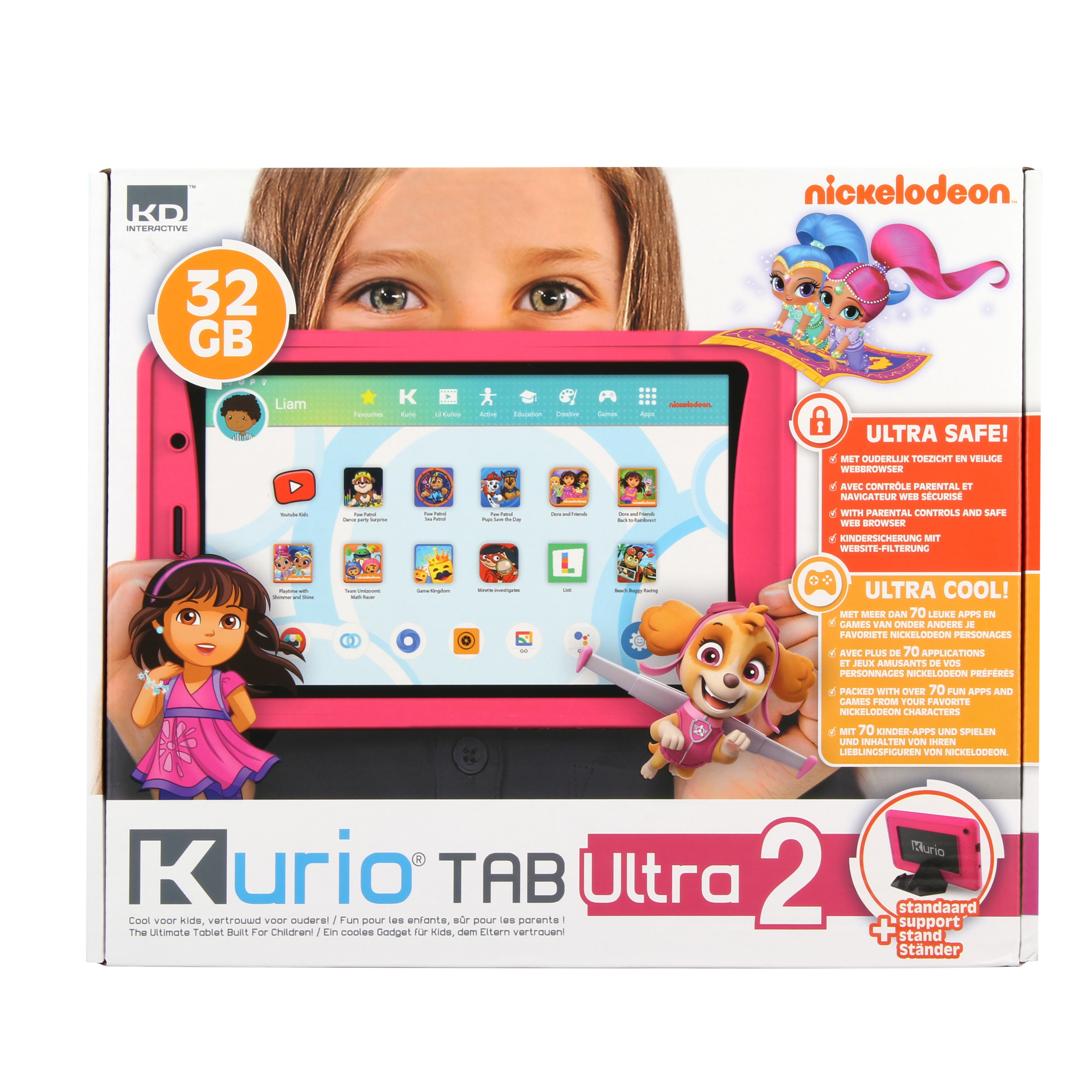 Kurio Kids Tab - Tab Ultra 2 - Nickelodeon - Pink - 7i