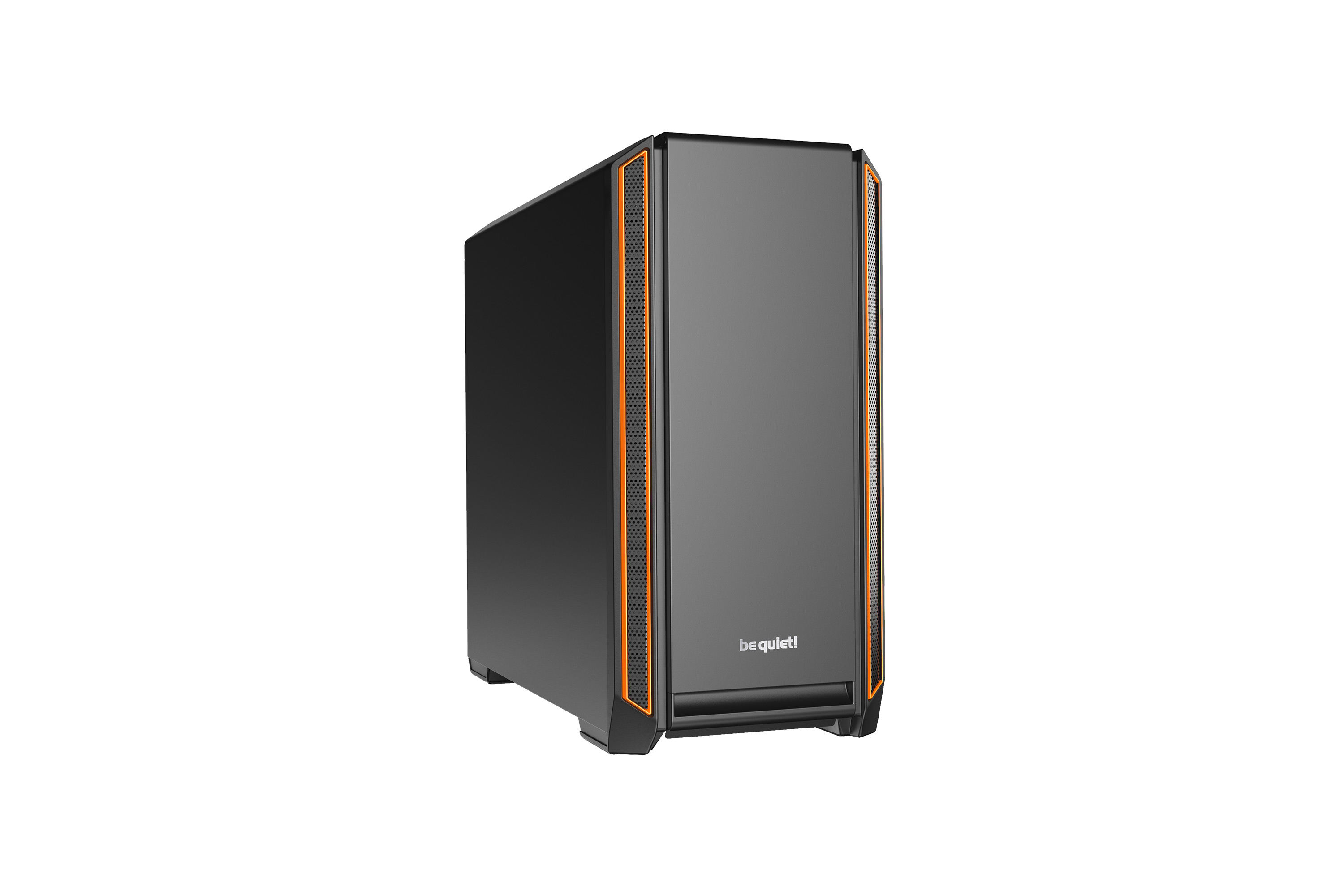 be quiet! Silent Base 601 Orange, 532 x 230 x 513, IO-panel 2x USB 3.0, 1x USB 2.0, HD Audio, 3 (7) x 3,5, 6 (14) x 2,5, inc 2x 140 mm Pure Wings 2, dual air channel cooling, 3-in-1 airintake sidepanel