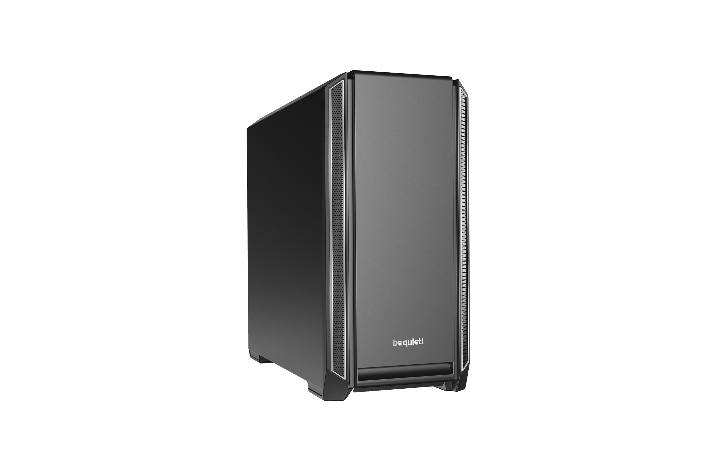 be quiet! Silent Base 601 Silver, 532 x 230 x 513, IO-panel 2x USB 3.0, 1x USB 2.0, HD Audio, 3 (7) x 3,5, 6 (14) x 2,5, inc 2x 140 mm Pure Wings 2, dual air channel cooling, 3-in-1 airintake sidepanel