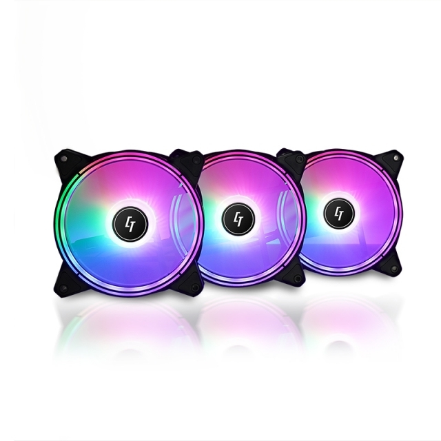 Chieftec Accessory // 3x RGB Rainbow fan+ Fan controler