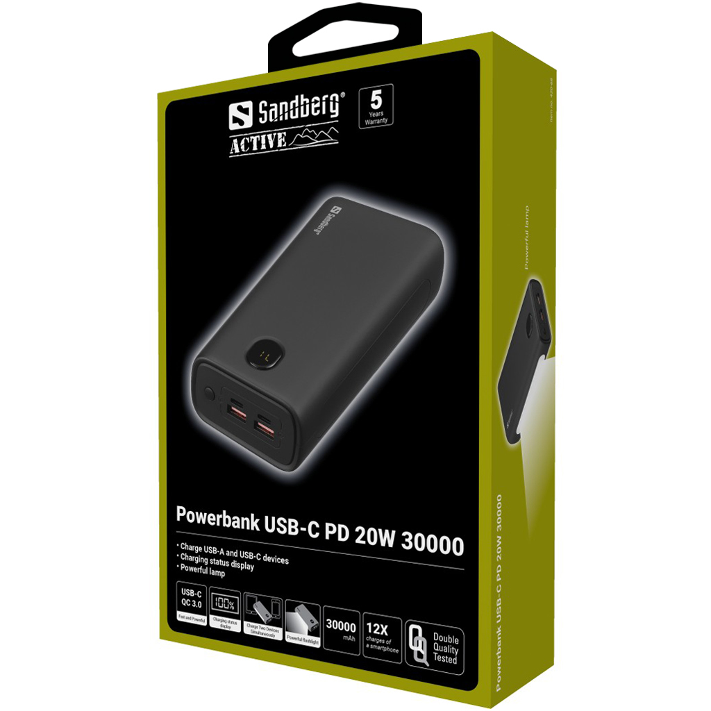 Sandberg Powerbank USB-C PD 20W 30000