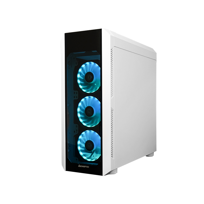 Chieftec Scorpion III // White , ATX Gaming case, T Glass, 4x RGB fan, MB sync, remote