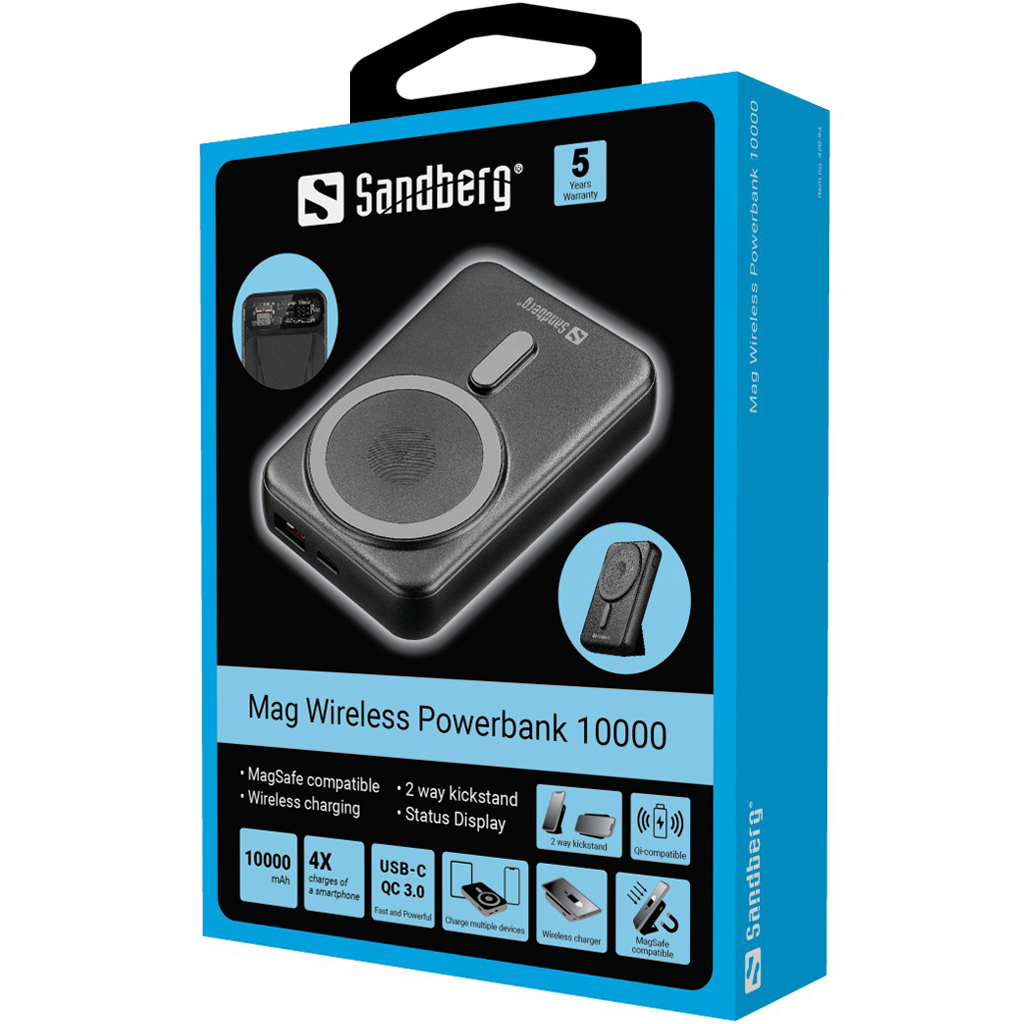 Sandberg Mag Wireless Powerbank 10000