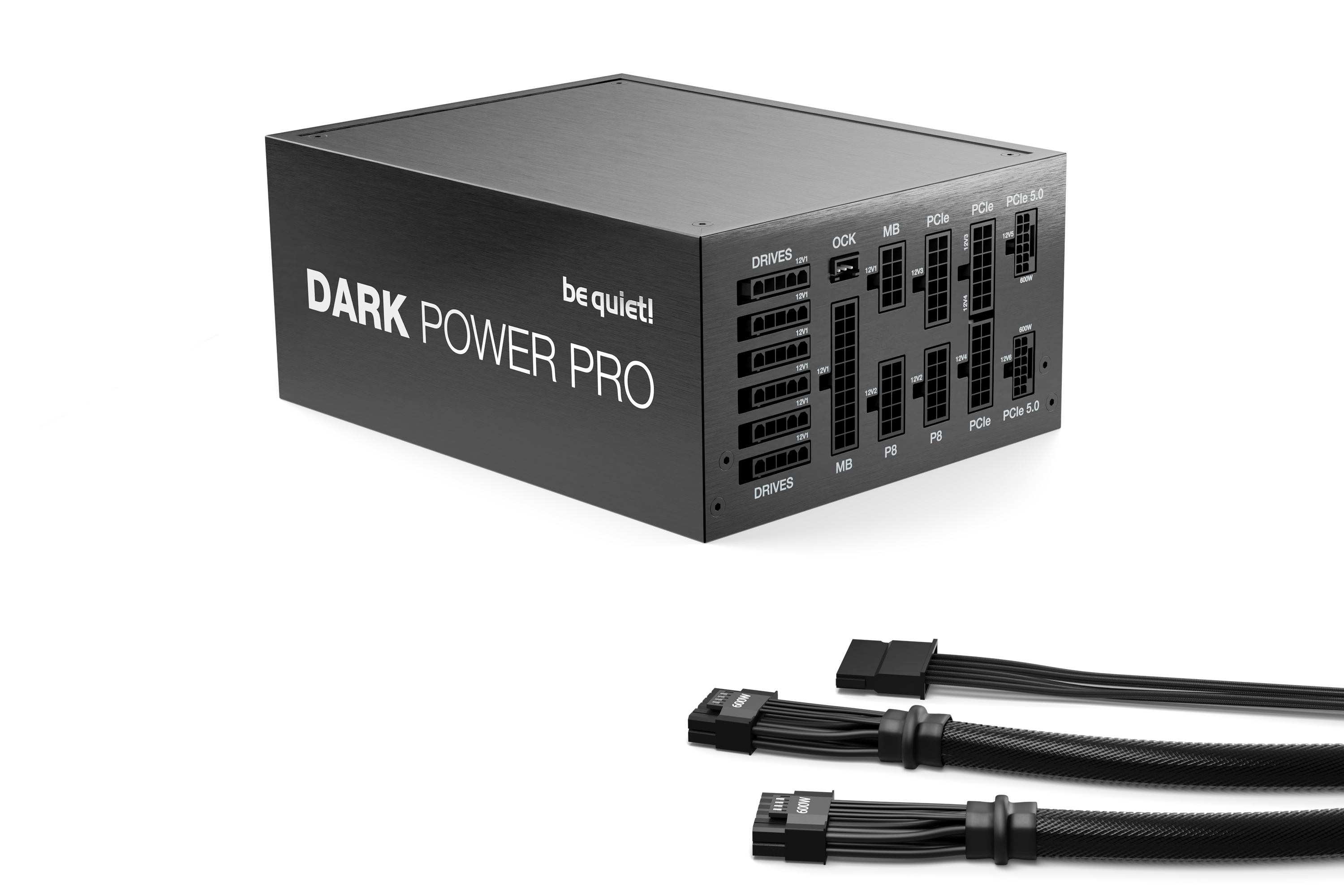 be quiet! Dark Power Pro 13 1300W, ATX3.0, 80+Titanium, 2x 12VHPWR (600W PCIe 5.0, 8000W combined), ErP, Energy Star 8 APFC, Sleeved, 6xPCI-Ex(6+2), 16xSATA, 5xPATA, Full Sleeved Cable Management, Switchable 6 or 1 Rail, Silent Wings 135